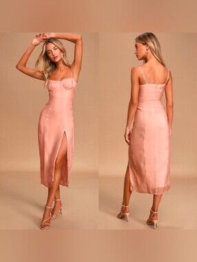 Capulet June Pink Bustier Midi Dress